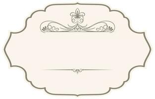 Vintage label of vintage decorative badge menu illustration. vector