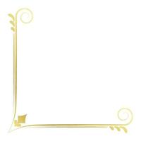 Gold vintage baroque corner ornament retro pattern antique style acanthus. Decorative design filigree calligraphy. You can use for wedding decoration of greeting card and laser cutting. vector