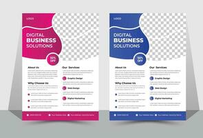 modern business flyer design vector template