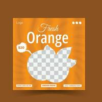 food social media post design template vector