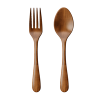 AI generated Wooden spoon png isolated on transparent background