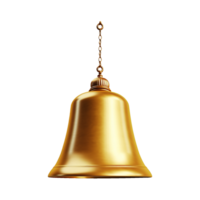 AI generated 3d bell isolated on transparent background png