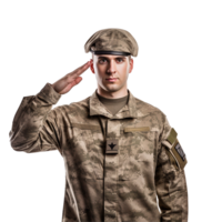 AI generated Military personnel png isolated on transparent background