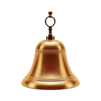 AI generated 3d bell isolated on transparent background png