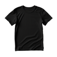 AI generated Black tshirt png isolated on transparent background
