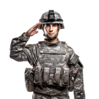 AI generated Military personnel png isolated on transparent background