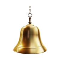 AI generated 3d bell isolated on transparent background png