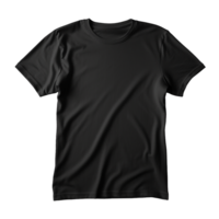 AI generated Black tshirt png isolated on transparent background