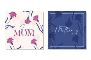 Happy Women's Day March 8 card set. The set is great for social media posts, cards, brochures, flyers, and advertising poster templates. Vector illustration.