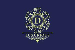 luxury logo design with initial letter for brand name vector