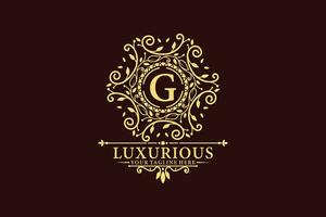 luxury logo design with initial letter for brand name vector