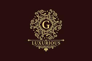 luxury logo design with initial letter for brand name vector