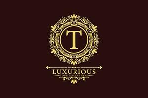 luxury logo design with initial letter for brand name vector