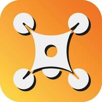 Quadcopter Vector Glyph Gradient Background Icon For Personal And Commercial Use.