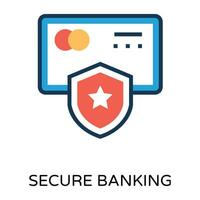 Trendy Secure Card vector