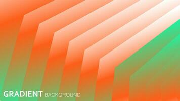 Gradient background geometric orange to green colors design. vector illustration . fluid trendy and dynamic element wallpaper.