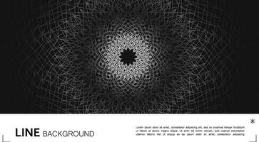 wallpaper design a monochromatic, circular .Vector illustration.  Psychedelic line Background. vector