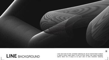 Gradient black and white circle line abstract background design. vector illustration. mobile application template for your ideas.