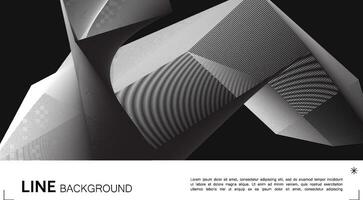 Black and white line abstract background design. vector illustration. mobile application template for your ideas.