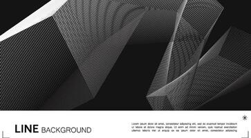 Background gradient black and white line Square abstract background design. vector illustration. advertisement template for your ideas.