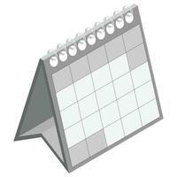 Isometric Calendar with Spiral Binding vector