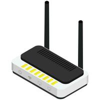 Isometric Wireless Router vector