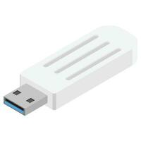 isométrica USB destello conducir vector