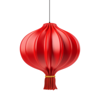 AI generated Chinese lantern 3d rendering  isolated on transparent background png