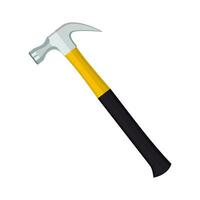 Carpenter hammer tool icon. vector