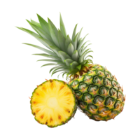 ai generado foto de un piña aislado en transparente antecedentes png