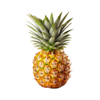 ai generato foto di un' ananas isolato su trasparente sfondo png