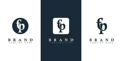 Modern and simple Lowercase FP Letter Logo, suitable for any business with FP or PF initials. vector