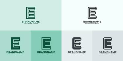 Modern Letter E Logo Set, Suitable for business with E or EE initials vector