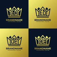 Letter EO and OE Home King Logo Set, suitable for business with EO or OE initials vector