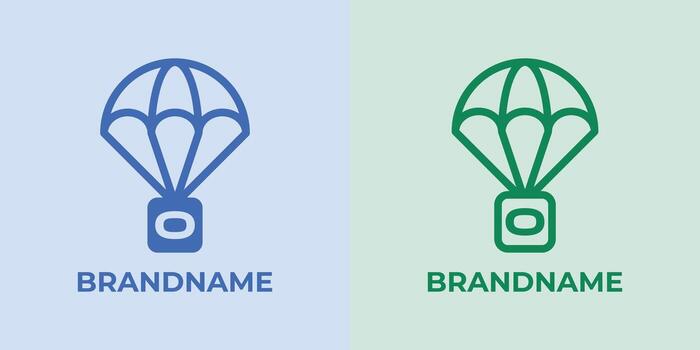 Initial O Airdrop Logo Set, great for business related to Airdrop or parachutes with O initial vector