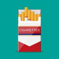 Cigarettes open pack vector