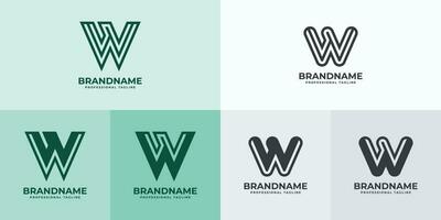 Modern Letter W Logo Set, Suitable for business with W or WW initials vector