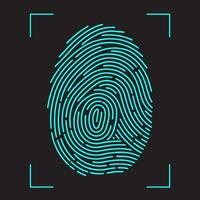 Finger-print Scanning Identification System. vector