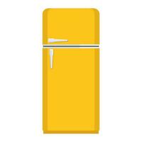 retro refrigerador congelador refrigerador. cerrado refrigerador. aislado en blanco antecedentes. vector ilustración en plano estilo.