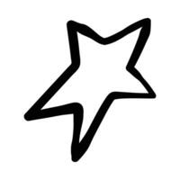 doodle star, hand drawn vector