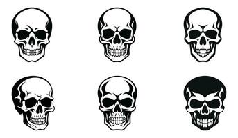 Eerie Skull Shadows Collection vector