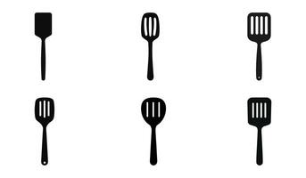 Cooking Essentials  Stylish Spatula Silhouettes vector