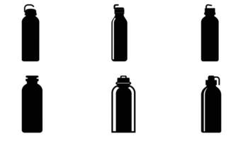 Hydration Essentials Silhouettes vector