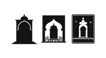 Contemplative Mosque Elements Package vector