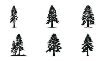 Majestic Redwood Forest Silhouettes vector