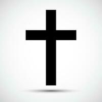 Signo de símbolo de icono de cruz cristiana aislado sobre fondo blanco, ilustración vectorial eps.10 vector