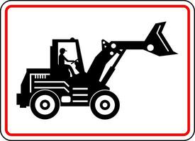 Construction Area Sign Caution vector