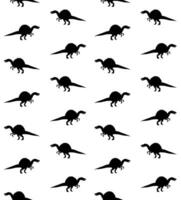 Vector seamless pattern of hand drawn spinosaurus