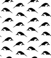 Vector seamless pattern of hand drawn narwhal