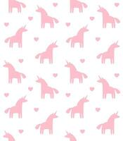 Vector seamless pattern of unicorn silhouette